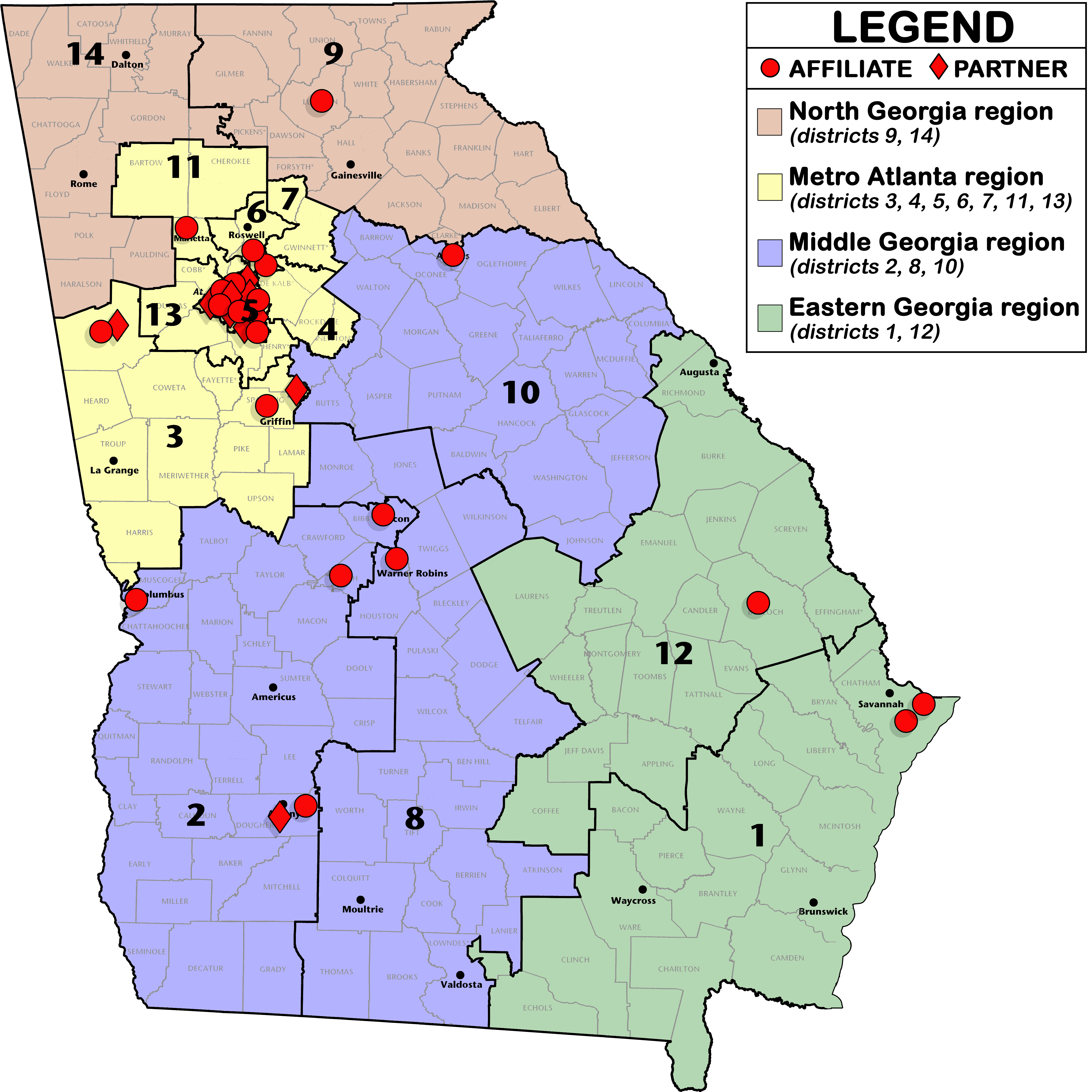 GA Congressional District Map